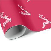 トナエレガントークリスマスレッドの背景 ラッピングペーパー (ロールコーナー)