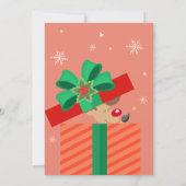 トナカイおもしろいの丸め集団クリスマスパーティー 招待状 (裏面)