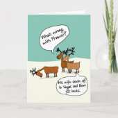 トナカイおもしろいはラスベガスにクリスマスカードを折り畳んで行った シーズンカード (正面)