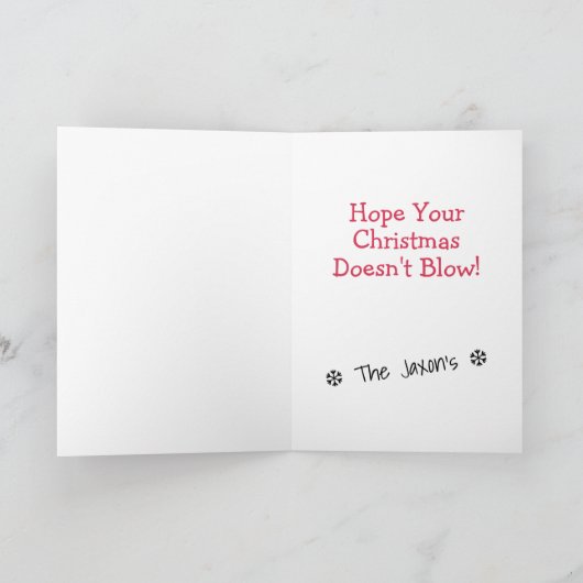 トナカイおもしろいはラスベガスにクリスマスカードを折り畳んで行った シーズンカード (内部)