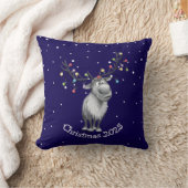 トナカイおもしろいア クッション (ブランケット)