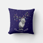 トナカイおもしろいア クッション (正面)