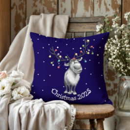 トナカイおもしろいア クッション