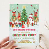 トナカイおもしろいクリスマスパーティー 招待状