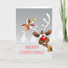 トナカイおもしろいクリスマス シーズンカード
