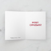 トナカイおもしろいクリスマス シーズンカード (内部)