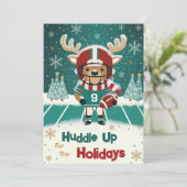 トナカイおもしろいサッカーのクリスマスカード シーズンカード (スタンド正面)