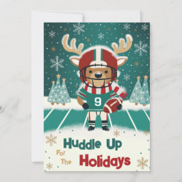 トナカイおもしろいサッカーのクリスマスカード シーズンカード