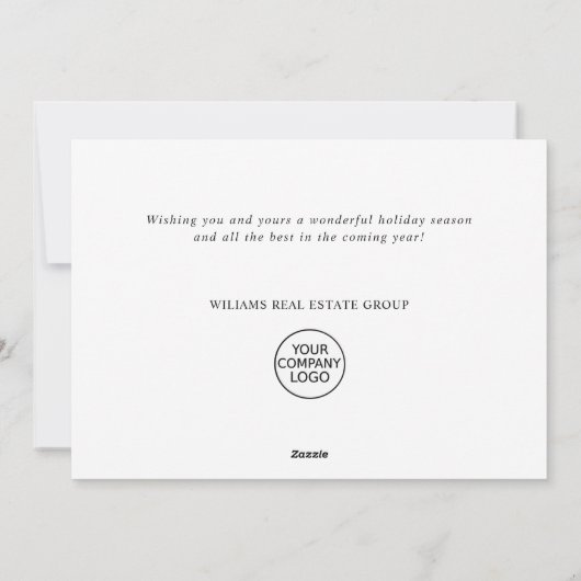 トナカイおもしろいズのクリスマス祝い企業の挨拶 シーズンカード (裏面)