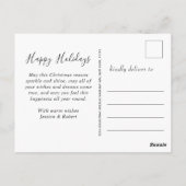 トナカイおもしろいズメリークリスマスグリーティングホリデー ポストカード (裏面)