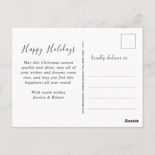 トナカイおもしろいズメリークリスマスグリーティングホリデー ポストカード (裏面)