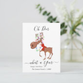 トナカイおもしろいズメリークリスマスグリーティングホリデーP ポストカード (スタンド正面)