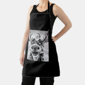 トナカイおもしろいセルフィークリスマスサンタ エプロン (インサイチュ)