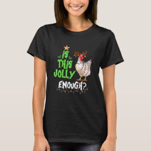 トナカイおもしろいチキンメリークリスマスライト Tシャツ