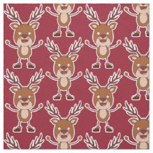 トナカイおもしろいーカスタムのカラー生地