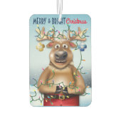 トナカイおもしろいークリスマスホールディ カーエアーフレッシュナー (裏面)