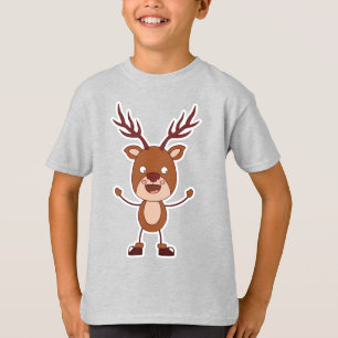 トナカイおもしろい名前をカスタムする服 Tシャツ