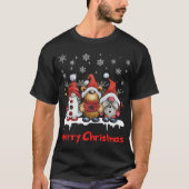 トナカイおもしろい格言クリスマス Tシャツ (正面)