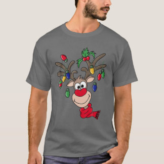 トナカイおもしろい・メリークリスマス Tシャツ