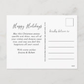 トナカイおもしろい・メリー・クリスマス・グリーティング シーズンポストカード (裏面)