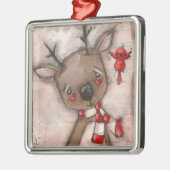トナカイおよび友人-オーナメント メタルオーナメント (左)
