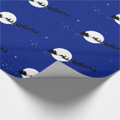 トナカイおよび月が付いているクリスマスの包装紙 ラッピングペーパー (角)