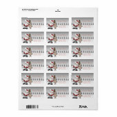 トナカイお洒落ア・クリスマス・サンタクロース ラベル (フルシート)