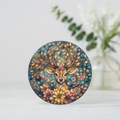 トナカイお洒落カスタマイズ可能ラウンド シーズンカード (スタンド正面)