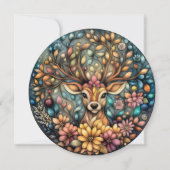 トナカイお洒落カスタマイズ可能ラウンド シーズンカード (正面)