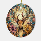 トナカイお洒落クリスマスのカスタマイズ セラミックオーナメント (左)