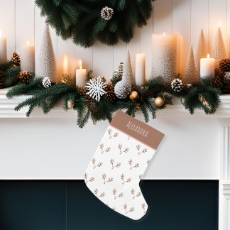 トナカイお洒落ボホ模様 スモールクリスマスストッキング