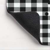 トナカイお洒落顔ブラックバッファロープレイド マウスパッド (コーナー)