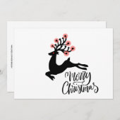 トナカイお洒落・メリークリスマス シーズンカード (正面/裏面)
