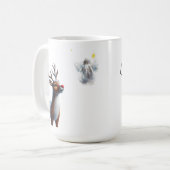 トナカイがイエスを見上げるクリスマスのトナカイ コーヒーマグカップ (正面左)