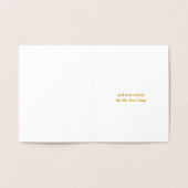 トナカイがギフトを巡るクリスマス金ゴールドカード 箔カード (内部)