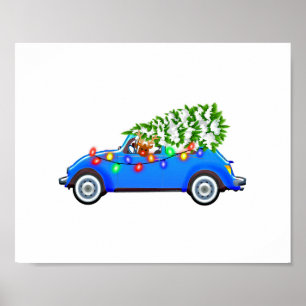トナカイがクリスマスレーブで甲虫を動かす ポスター