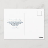 トナカイがサンタクロースのクリスマス お礼 ポストカード (裏面)