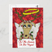 トナカイがビーガンギフトアパレルになる季節 ポストカード (正面/裏面)