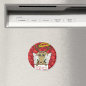 トナカイがビーガンギフトアパレルになる季節 マグネット (インサイチュ (食洗機))