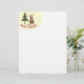 トナカイが光に絡むクリスマスレター紙 (スタンド正面)