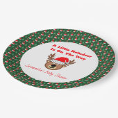 トナカイが少し進んでいる ペーパープレート (アングル)