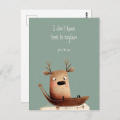 トナカイが引用文を説明する時間がなおもしろいい ポストカード (正面/裏面)