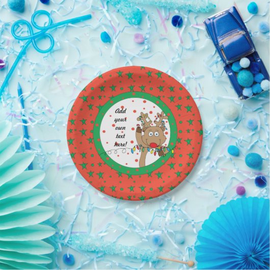 トナカイが言うサイズ: 7"壮観なパーティーを投げる ペーパープレート (パーティー)