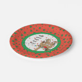 トナカイが言うサイズ： 7"壮観なパーティーを投げる ペーパープレート (アングル)