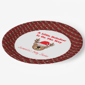 トナカイが途中にある紙プレート ペーパープレート (アングル)