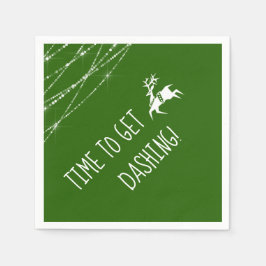 トナカイが黒い金曜日に駆け出す |色の選択 スタンダードカクテルナプキン