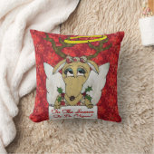 トナカイこのシーズンはビーガンエンジェル枕 クッション (ブランケット)