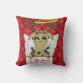 トナカイこのシーズンはビーガンエンジェル枕 クッション (正面)