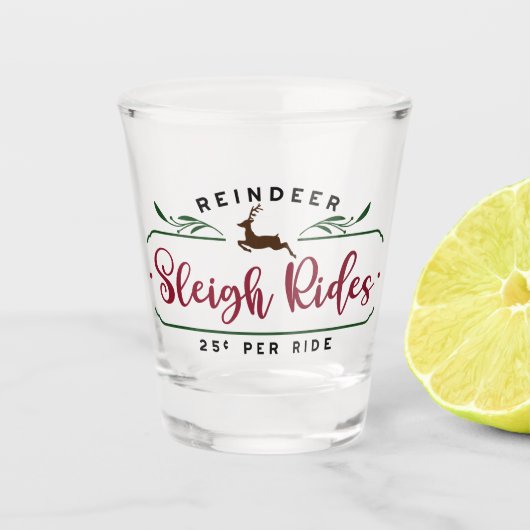 トナカイそりの乗り物 ショットグラス (正面)