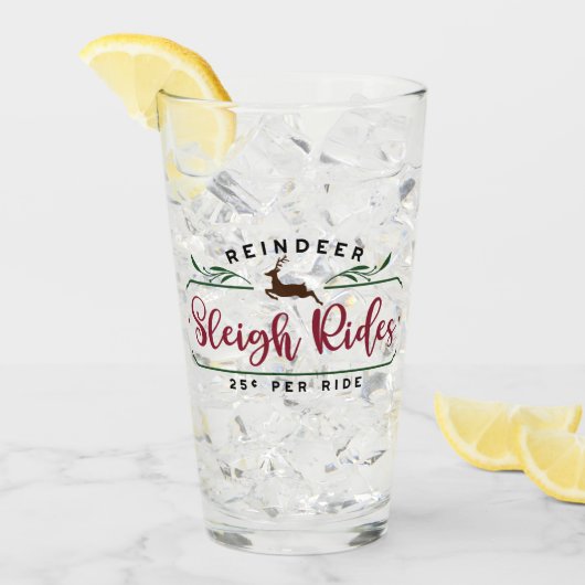 トナカイそりの乗り物 タンブラーグラス (アイス正面)